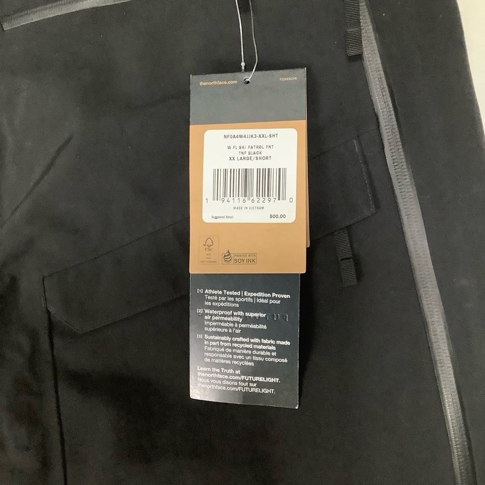 The North Face NWT TNF Futurelight Ski Patrol Pant Sz XXL Black - Picture 7 of 10